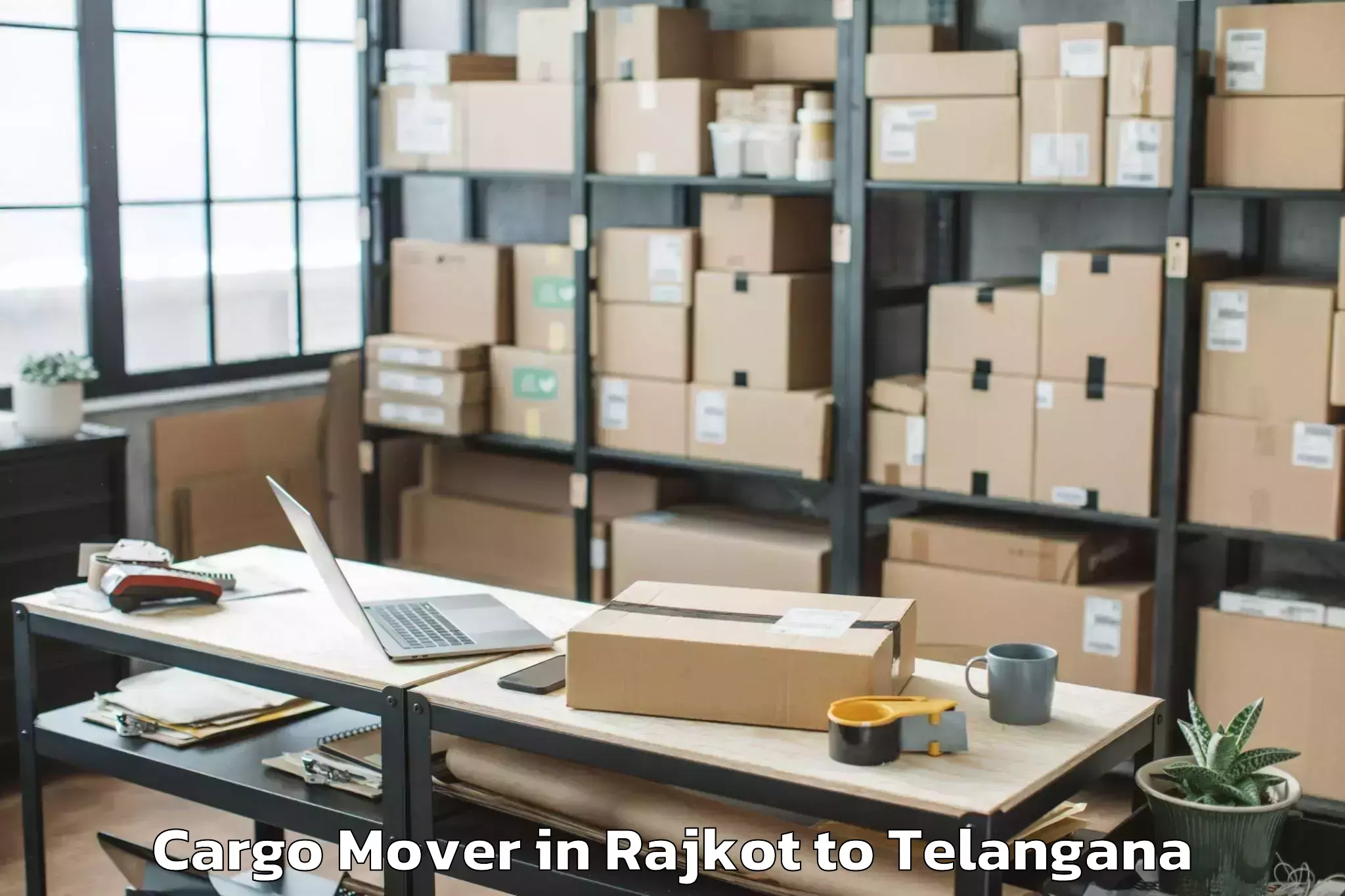 Quality Rajkot to Bheemadevarpalle Cargo Mover